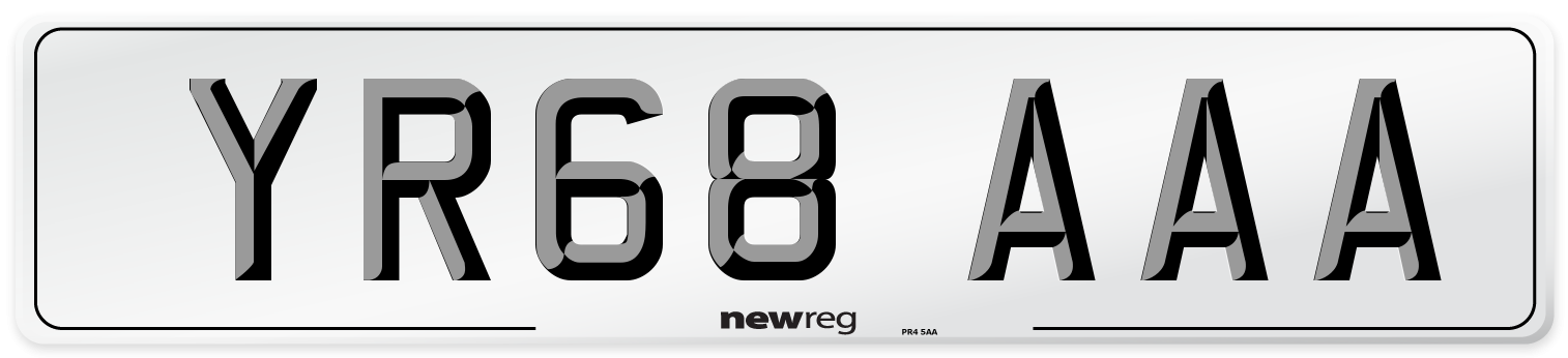 YR68 AAA Number Plate from New Reg